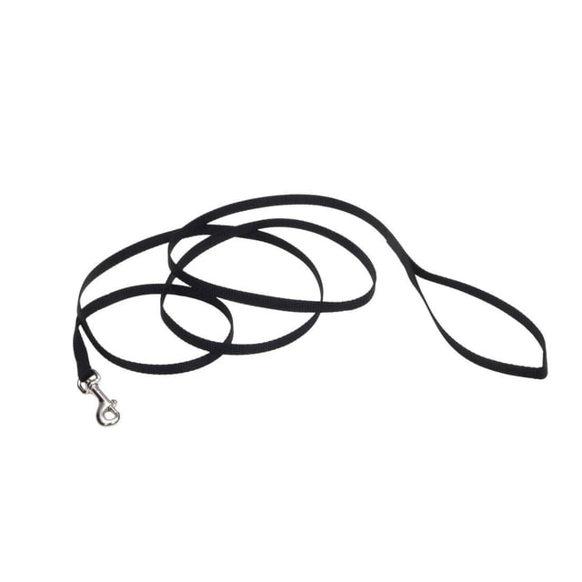 Correa para perros Coastal Black de 1 cm x 1,8 m, robusta y resistente a la decoloración