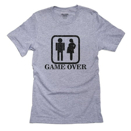 Game Over Husband Pregnant Woman Sign Men's Grey T-Shirt