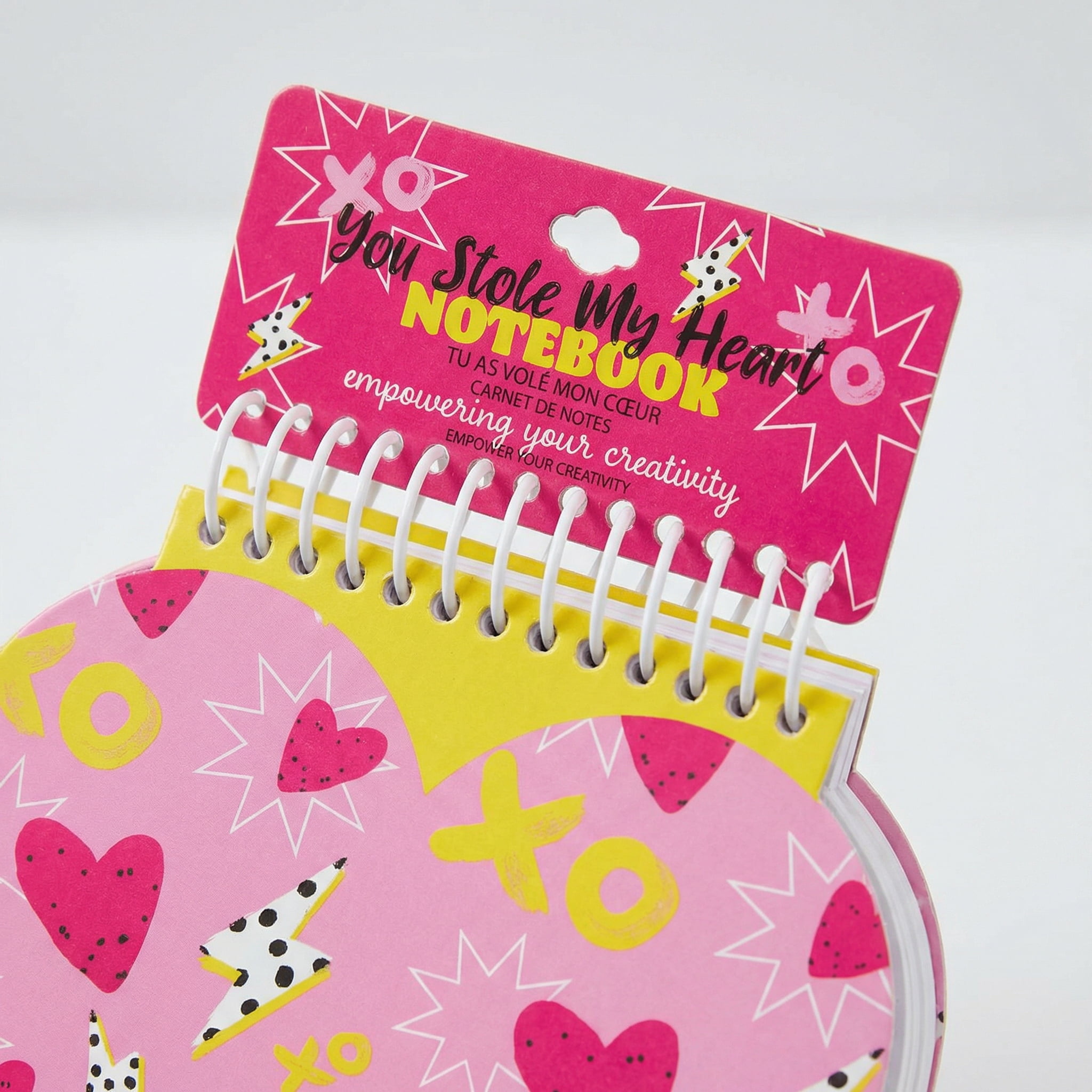 Amscan Spiral Heart-Shaped Notebook, Multicolor, 10 Count