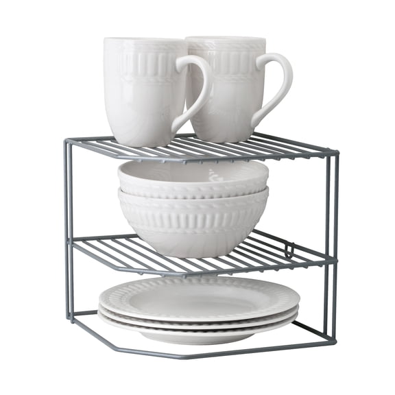 Kitchen Details Adult Iron Corner Shelf in Grey