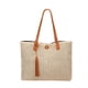 thumbnail image 4 of Bolso de hombro jinwen para mujer bolso informal de lino gran capacidad marrón, 4 of 8