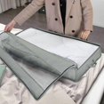 thumbnail image 3 of 2 Pack Underbed Storage Bag Organizer , With High Density Handles And 1 Clear Window, Sturdy Oxford Fabric Blanket Comforter Storage, 3 of 5