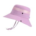 thumbnail image 2 of WEIGFI Child Boys Girls Sun Hat Bucket Cap With Mesh Adjustable Chin Strap Outdoor Daily Summer Casual Wear Lightweight Breathable Fishing Lovely Vacation Hats,Purple, 2 of 5