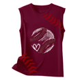 thumbnail image 4 of Red Womens Tops Baseball Shirt Women Baseball Mom Tank Tops Graphic Tee Cute Workout T Shirts Casual Summer Sleeveless Vest Shirts for Women, 4 of 4
