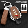 thumbnail image 3 of Zinc Alloy Leather Car Key Cover For Mercedes Benz GLB B 2/3 buttons AMG W177 W212 A B C E Class W176 GLC CLA Car Key Cover, 3 of 12