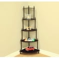 thumbnail image 2 of Soporte de esquina ORE International de madera de cerezo de 4 niveles, 2 of 4