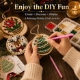 thumbnail image 3 of 6PCS Christmas Wooden Ornaments DIY Pearl Diamond Painting Kit, 3 of 7