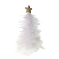 thumbnail image 6 of Sylvtty Feather Christmas Tree Tabletop Decoration Handcrafted Tree Figurine with Star Topper Holiday Home Centerpiece for Christmas New Year Party, 6 of 6