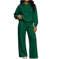 thumbnail image 2 of 2 Piece Outfits Women's Sweatsuits Hoodies Lounge Sets Fall Oversized Sweatpants with Pockets Clothes, 2 of 9