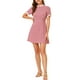 thumbnail image 2 of INSPIRE CHIC Vestido de Manga Corta Vintage con Panel de Contraste y Cuello Volante para Mujeres M Rojo, 2 of 8