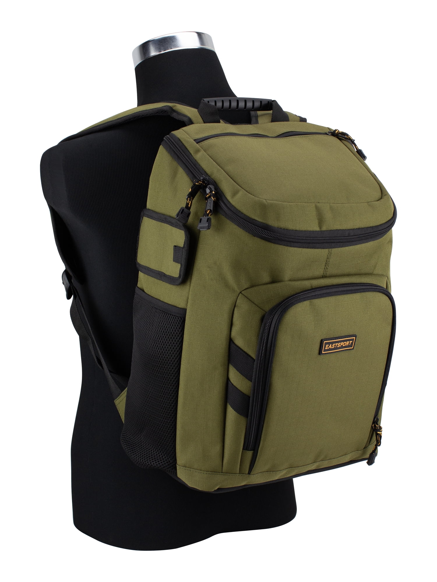 Eastsport Unisex Prince Top Loader 17" Backpack, Dark Olive Ripstop
