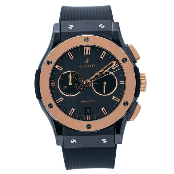 Pre-Owned Hublot Classic Fusion Chronograph 521.CO.1781.RX 45MM Black Dial With Rubber Bracelet