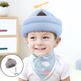 thumbnail image 4 of Sombrero de seguridad protector ajustable para bebés Cojín para la cabeza transpirable Protector para la cabeza infantil a caminar de - gris gris Sunnimix cojín de sombrero de niño, 4 of 8