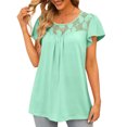 thumbnail image 5 of Hrsba Summer Shirts for Women,Summer Pullover Print Short Sleeve Crewneck Soft Ladies T Shirts Casual Tops, 5 of 9