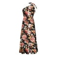 thumbnail image 6 of Cyber&Monday Deals USSUMA Summer Dresses for Women 2022 Beach Bohemian Floral Tiered Maxi Dress Womens Boho Summer One Shoulder Sleeveless Beach Party Long Sun Dress, 6 of 7