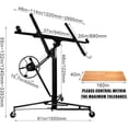 thumbnail image 6 of Dkelincs 11' Portable Drywall Panel Lift Hoist Jack Lifter Sturdy Rolling Lockable Caster Lifter Construction Tool, Black, 6 of 6