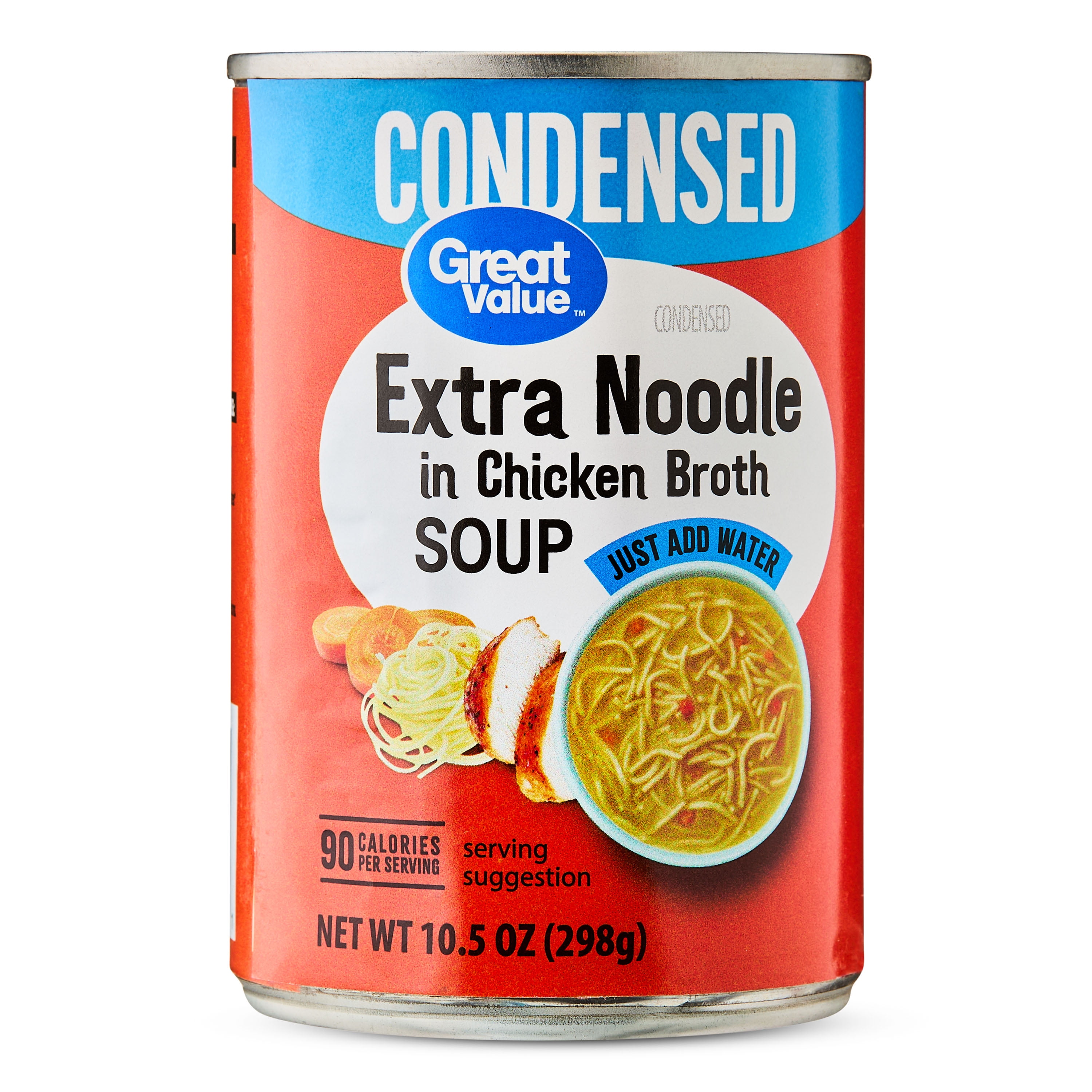 (4 pack) Great Value Extra Noodle in Chicken Broth Condensed Soup, 10.5 oz