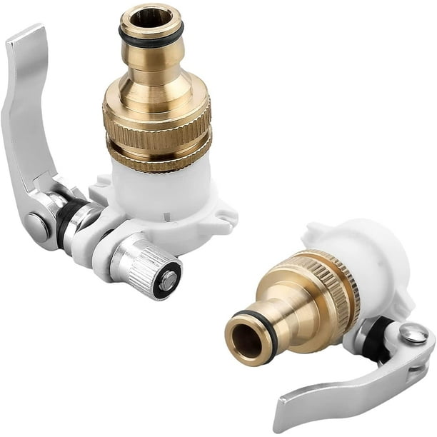 Heavy Duty Brass Garden Hose Connector Tap Splitter Hose Spigot Adapter