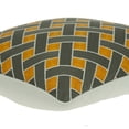 thumbnail image 3 of 20" X 7" X 20" Transitional Gray And Orange Pillow Cover With Poly Insert, 3 of 5