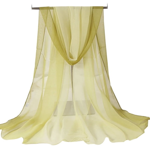 ERDOUY Elegant Personalized Scarf, Summer Sunscreen Scarf Thin Gradient Small Scarf Georgie Versatile Scarf Light and Thin Scarf (Light Green Gradient)