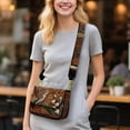 thumbnail image 2 of ZUXONGSY Hummingbird Chimes Flower Print Shoulder Handbag for Women Casual Crossbody Bag Trendy Satchel with Adjustable Wide Strap for Working Dating, 2 of 7
