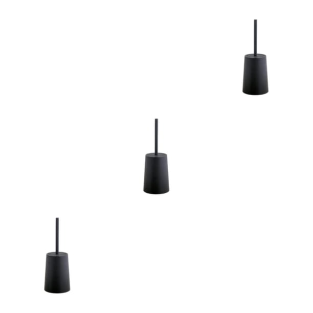 Advancent Juego De Escobillas De Inodoro Moderno Con Base Accesorios Funcionales Fáciles De Limpiar Y Duraderos PP Fabricado Con Pp Negro Type1 NO1