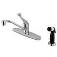 thumbnail image 1 of Kingston Brass KB572 Single Handle Kitchen Faucet With Black Sprayer, 1 of 2