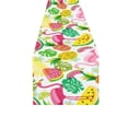 thumbnail image 3 of MKHERT Pink Flamingo Palm Leaves Watermelon Table Runner for Office Kitchen Dining Room Wedding Party 16x72 inch, 3 of 4