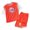 Red, variant on Boys Girls Short Sleeve T Shirt And Mesh Shorts Sportswear Outfits Tracksuits Set Cute Dailywear 10-11 Years