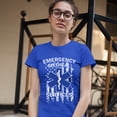 thumbnail image 3 of Tee Hunt Emergency Medical Services T-Shirt American Flag Star of Life EMS Women's T-Shirt Tee, Blue, Small, 3 of 5