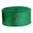 thumbnail image 2 of Glitter Wired Ribbon, 2.5 Inch x 10 Yards Christmas Glitter Ribbon, Metallic Wired Edge Ribbon, Sparkle Christmas Ribbon for Tree, Gift Wrapping, Bows Making, Wreath Decor, DIY Crafts, 2 of 7