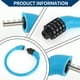 thumbnail image 2 of Candado de bicicleta portátil Unique Bargains, cable en anillo anti-robo, bloqueable con 4 dígitos, mini candado de anillo, aleación ABS, 45 cm, azul, 1 pieza, 2 of 6