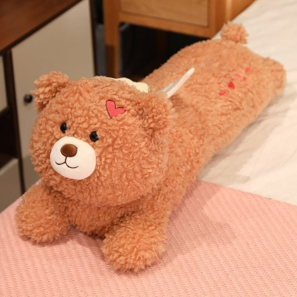 Nueva almohada larga de oso de peluche, juguetes de peluche, Ángel de peluche suave, oso de peluche, muñeca bebé, regalos de cumpleaños para niños zhangmengya LED