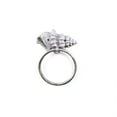 thumbnail image 1 of Rustic Silver Cast Iron Conch Towel Holder 7", 1 of 1