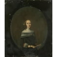 thumbnail image 3 of Gerard ter Borch 20x23 Black Modern Framed Museum Art Print Titled - Portrait of a Woman (1640 - 1681), 3 of 5