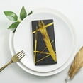 thumbnail image 2 of Balsa Circle 100 Pieces 13" x 13" Gold Black Metallic Abstract Paper Napkins, 2 of 7