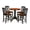 Black, variant on East West Furniture Eden 5-piece Wood Dining Set in Black and Cherry