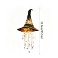 thumbnail image 4 of Lighted Witch Hat Hanging Chime, Halloween Magical Glow Witches Hat Hanging Decoration, Festive Spooky Ornament for Porch, Yard & Indoor Outdoor Party Display, 4 of 9