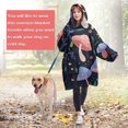thumbnail image 4 of Colorful Mushroom Flower Dark Pattern Wearable Oversized Blanket,Wearable Blanket Hoodie for Adults,Cozy Hooded Blankets with Super Pockets,Super Warm Fuzzy Pullover for Women & Men, 4 of 6