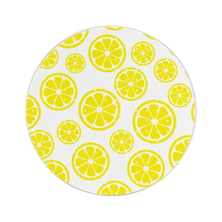 

Circular Drink Coasters Set Lemon Beautiful Home Decor Diatomite Heat-Resistant Diatomite Protect Table Countertop