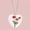 August-Poppy, variant on Birth Month Flower Necklace, Twelve Months Love Heart Shaped Glass Pendant,-March-Daffodil