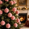 thumbnail image 4 of Bxaolu 12Pcs Velvet Christmas Decorations Balls, Christmas Ornaments for Xmas Tree Decor, Flocked Ball for Family Holiday Party Hanging Decoration, 4 of 8