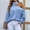 Blue, variant on Babysbule Women's Fashion Sweater Fashion Fashion Women Solid Long Sleeve Pullove Turtleneck-Neck Casual Sweater Tops