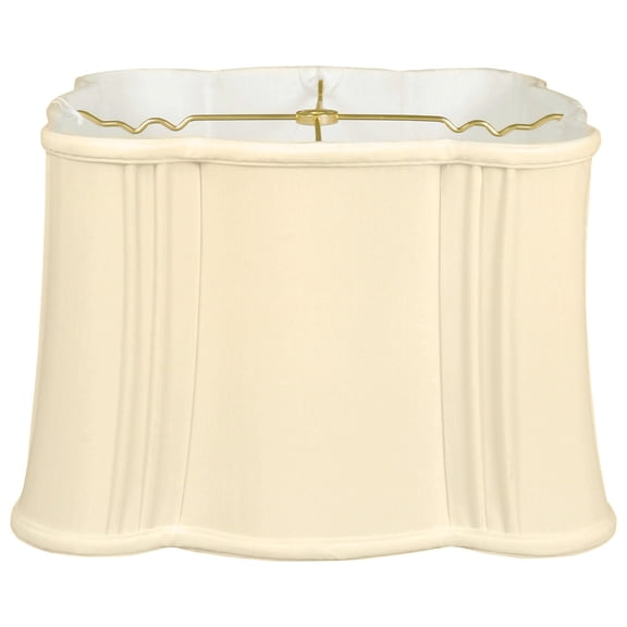 Royal Designs 15" Flare Bottom Corner Scallop Lamp Shade Eggshell
