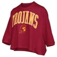 thumbnail image 2 of Women's Pressbox  Cardinal USC Trojans Midi Arch Over Logo Oversized T-Shirt, 2 of 3