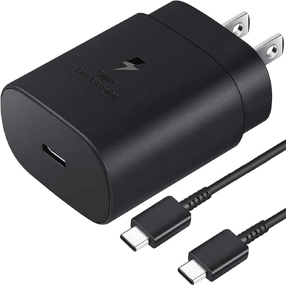 Original 25W USB C Super Fast Charging Wall Charger for Samsung Galaxy S20 FE - Samsung Galaxy S23 Ultra/S23/S23+/S22/S22 Ultra/S22+/S21 Ultra/S20 Ultra/Note 20 - Black