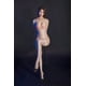 thumbnail image 4 of Lencería sexy para mujer, medias de encaje sedoso brillante y brillante, body ajustado transparente sexy, 4 of 4