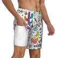 thumbnail image 3 of Balery Fun Animal with Unicorn Mens Swim Trunks Swim Shorts for Men Quick Dry Inseam Beach Shorts with Compression Liner Pocket-Medium, 3 of 9