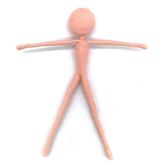 6 inch Size Pre-made Felted Body for Needle Felting Kit Project Fairies, Mummies, Gnomes, Aliens