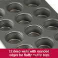 thumbnail image 6 of All-Clad Pro-Release Nonstick Bakeware, Muffin Pan, 12 cup, 6 of 10